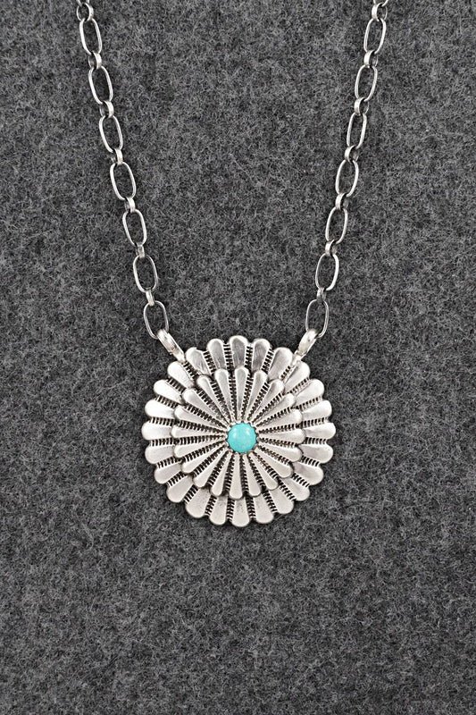 Turquoise & Sterling Silver Necklace - Sheldon Mariano