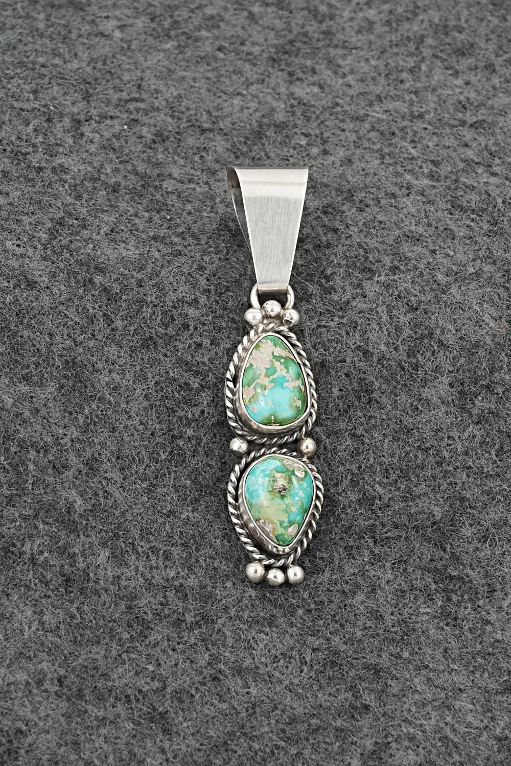 Turquoise & Sterling Silver Pendant - Rena Begay