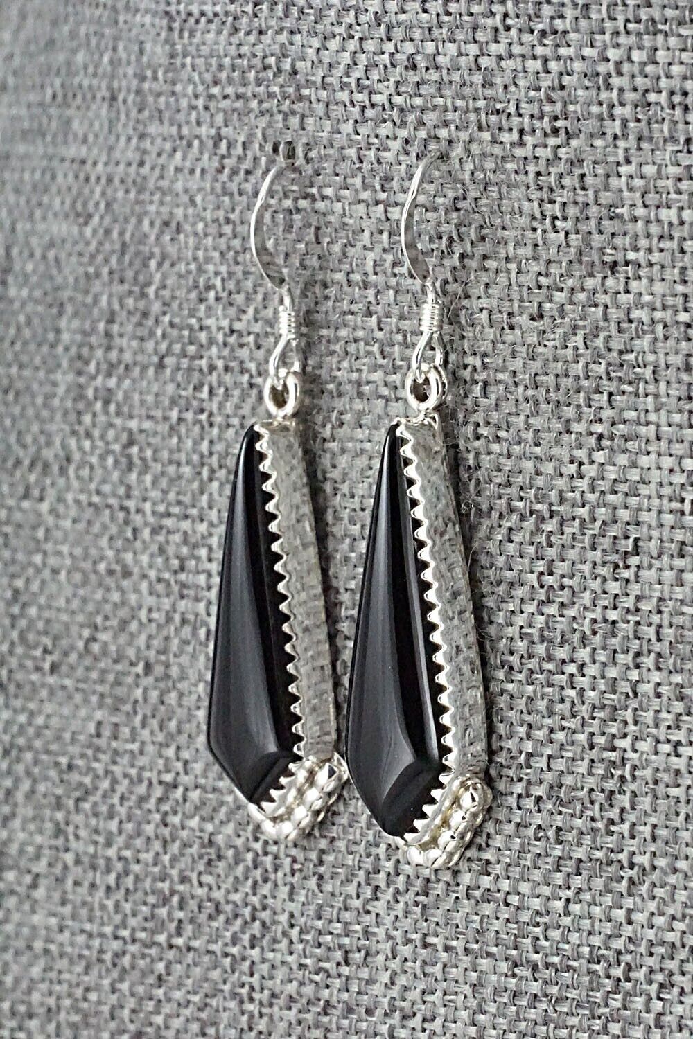 Onyx & Sterling Silver Earrings - Verley Betone