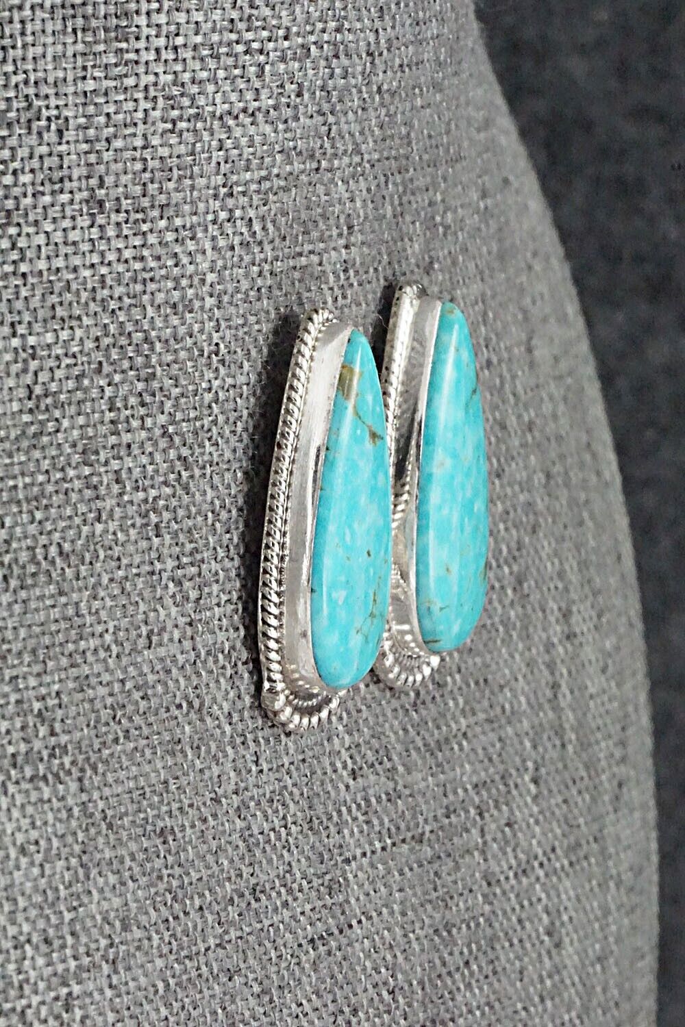 Turquoise & Sterling Silver Earrings - Verley Betone