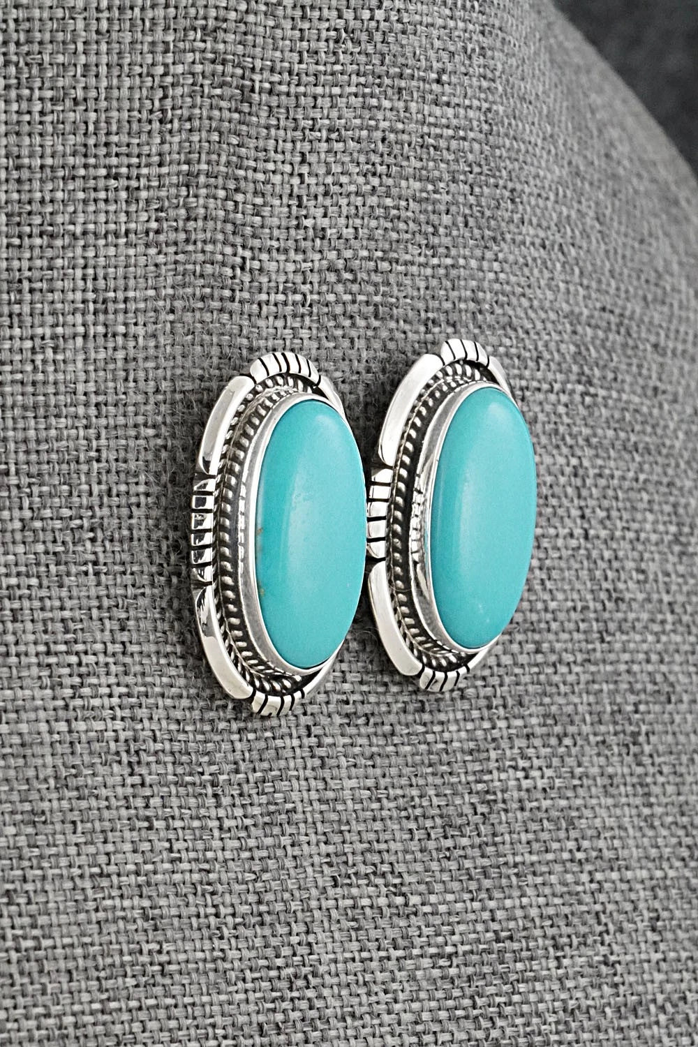 Turquoise & Sterling Silver Earrings - Irene Kee