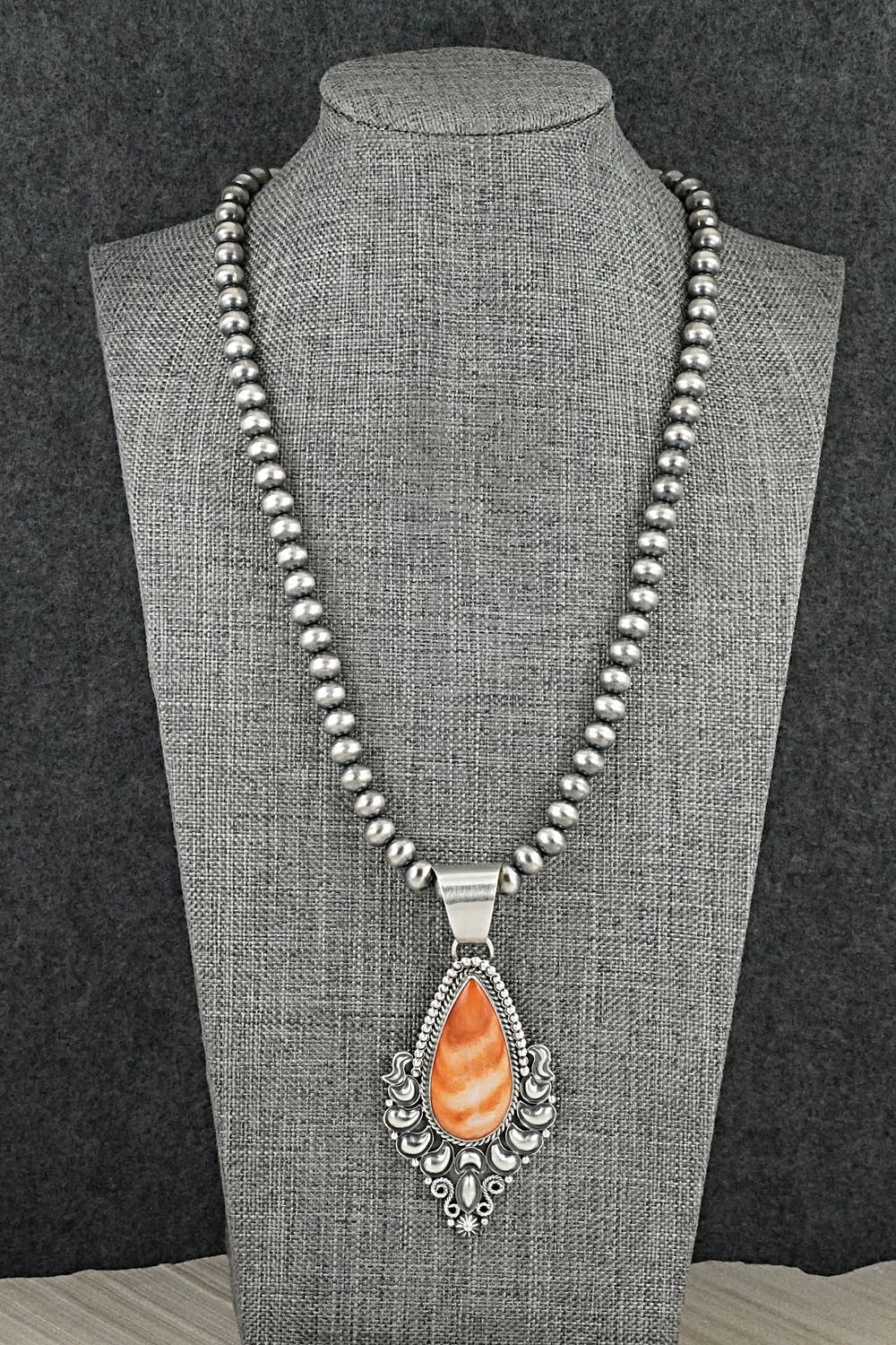 Spiny Oyster & Sterling Silver Necklace - Derrick Gordon