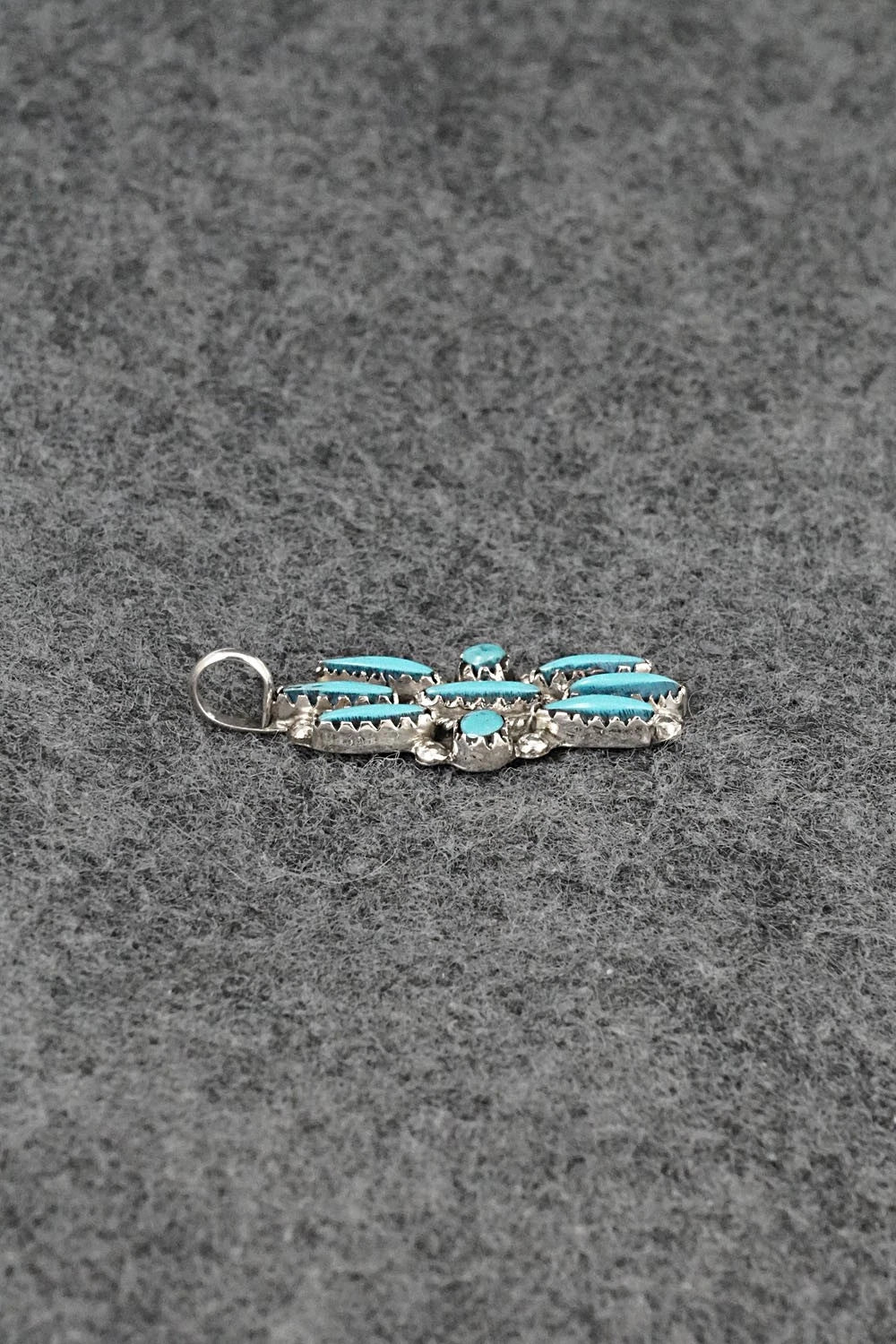 Turquoise and Sterling Silver Pendant - Arven Pablito