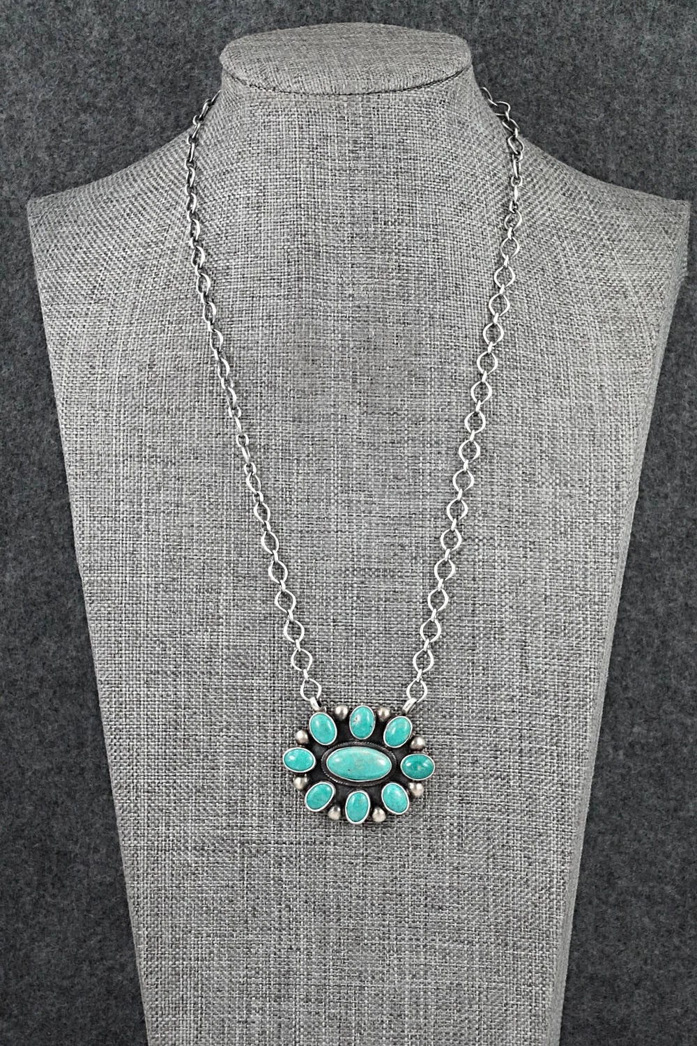 Turquoise & Sterling Silver Necklace - Kathleen Livingston