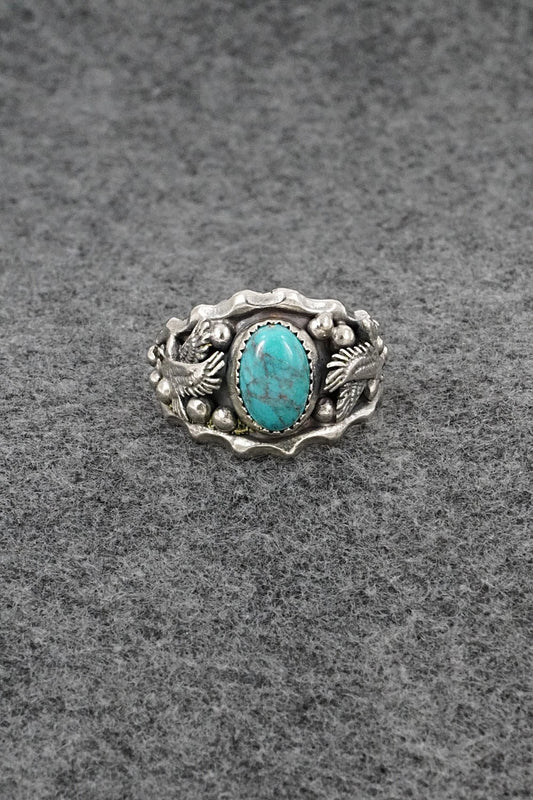 Turquoise & Sterling Silver Ring - Genevieve Francisco - Size 11.5
