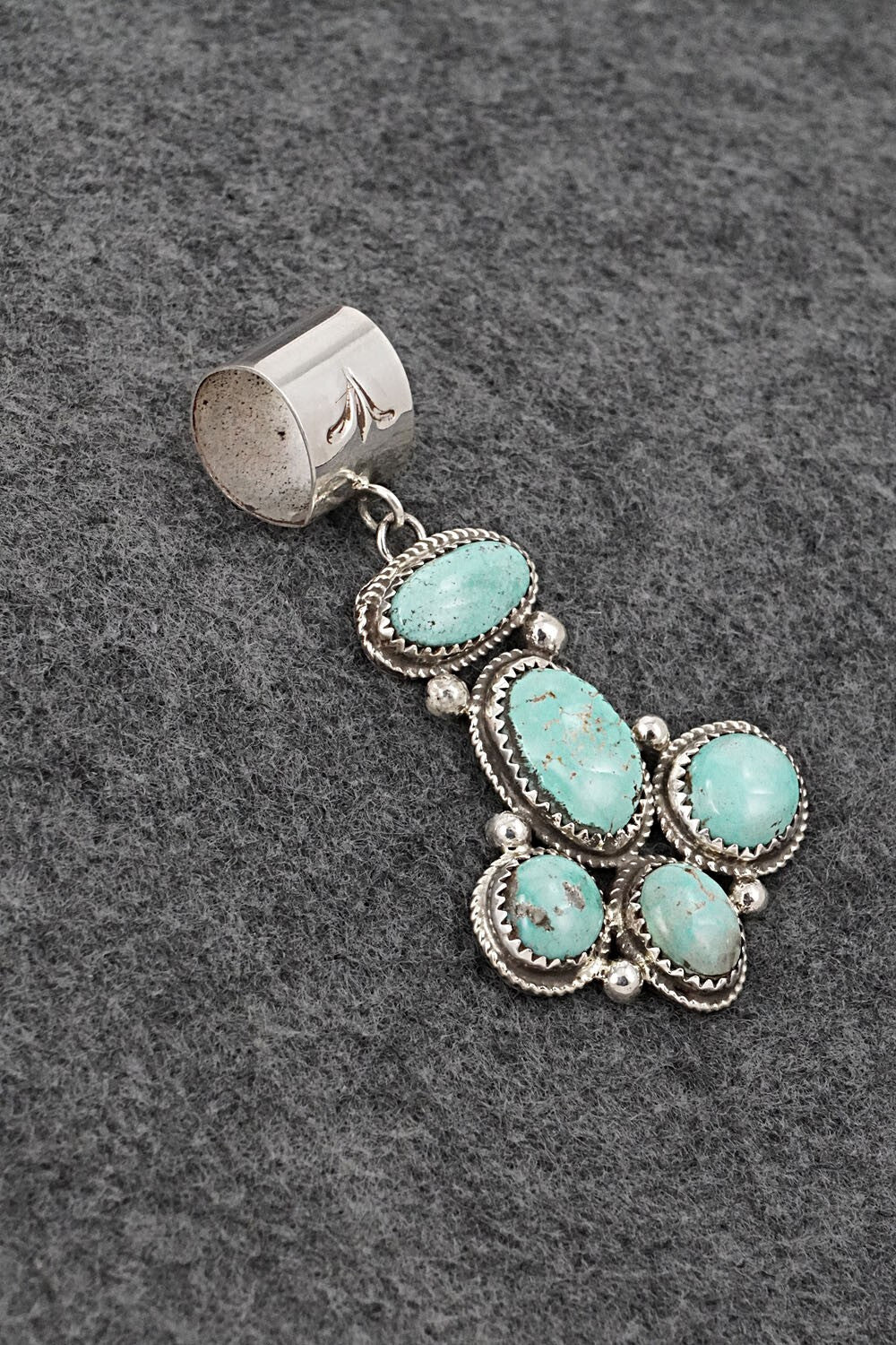 Turquoise & Sterling Silver Pendant - Ernest Hawthorne