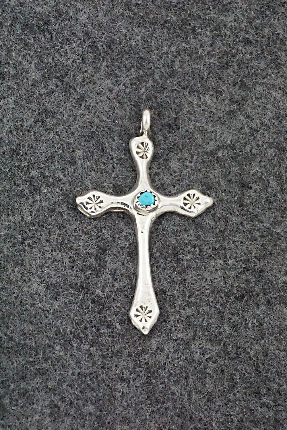 Turquoise & Sterling Silver Pendant - Thomas Johnson