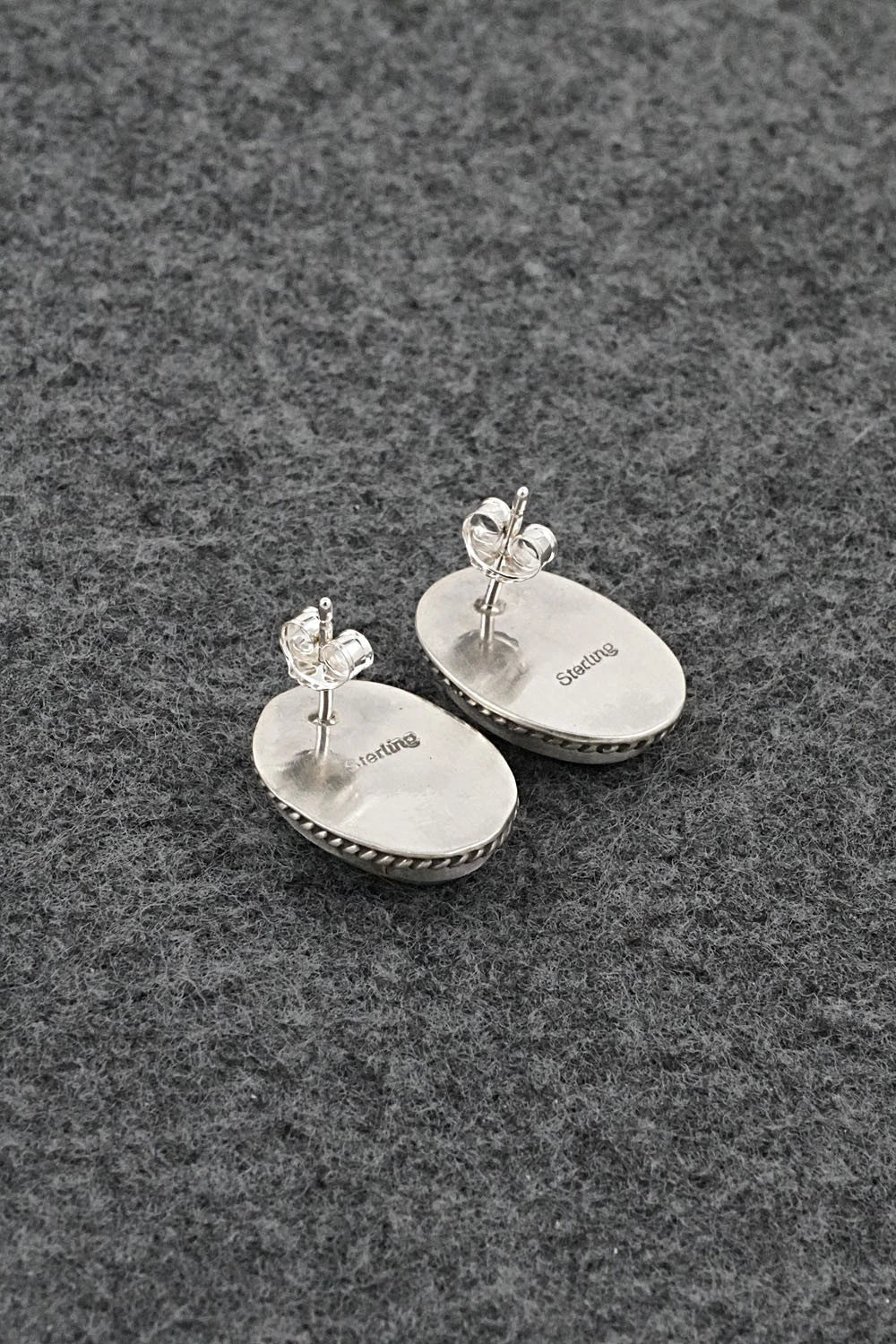 Turquoise & Sterling Silver Earrings - Rosemary Saunders