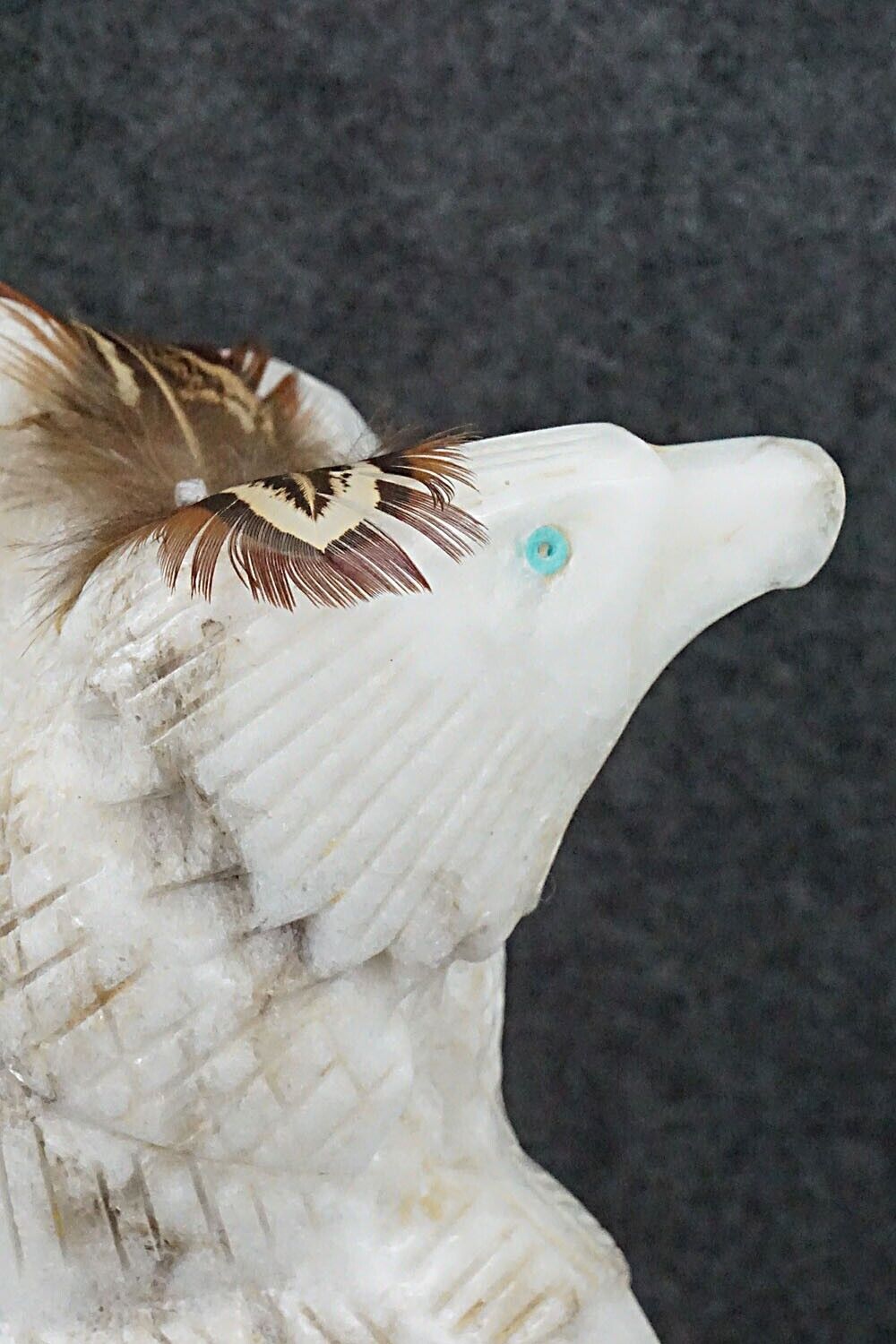 Eagle, Buffalo & Chief Navajo Fetish Carving - Ben Livingston