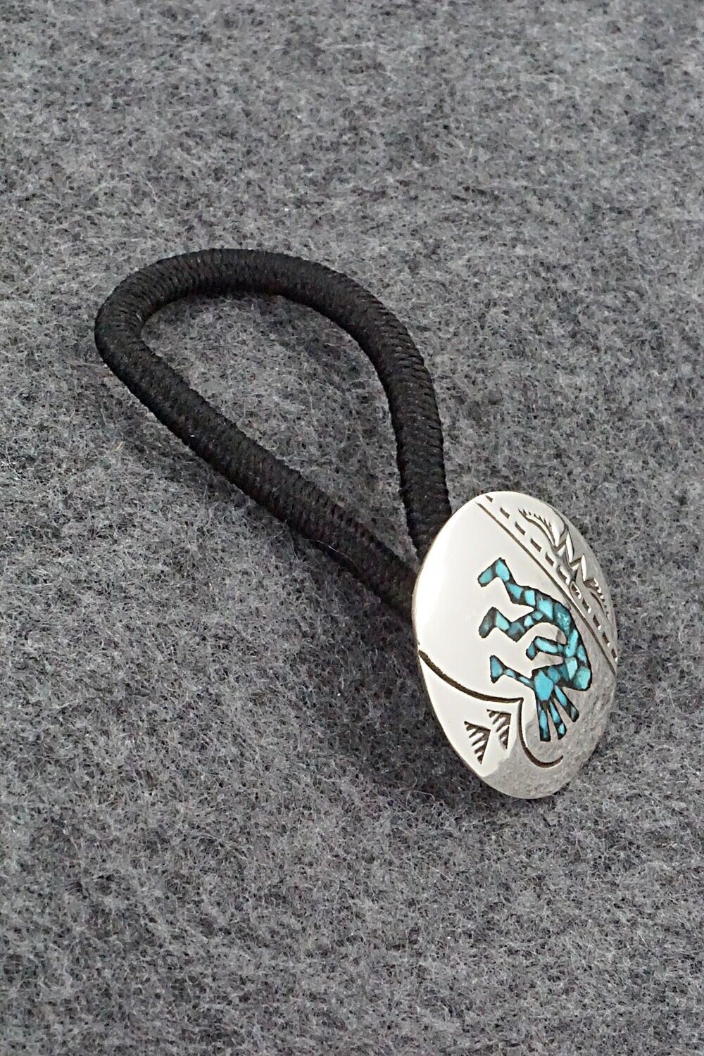 Turquoise & Sterling Silver Hair Tie - Joleen Yazzie