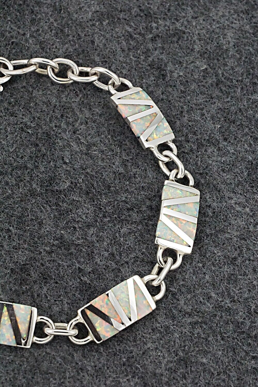 Opalite & Sterling Silver Link Bracelet - Wilfred Siutza