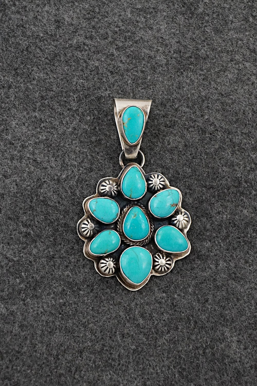 Turquoise & Sterling Silver Pendant - Kathleen Livingston