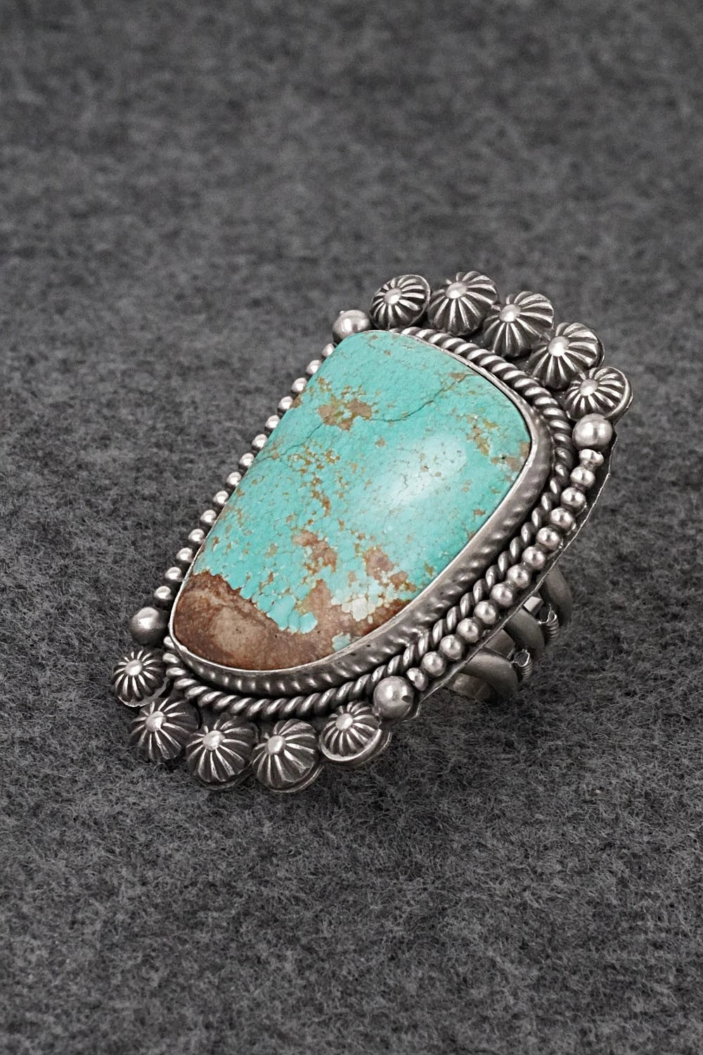 Turquoise & Sterling Silver Ring - Michael Calladitto - Size 8