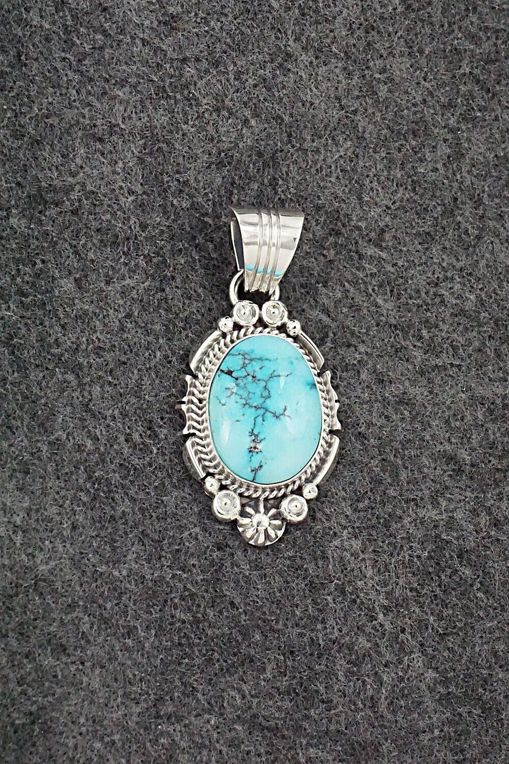 Turquoise & Sterling Silver Pendant - Daniel Benally