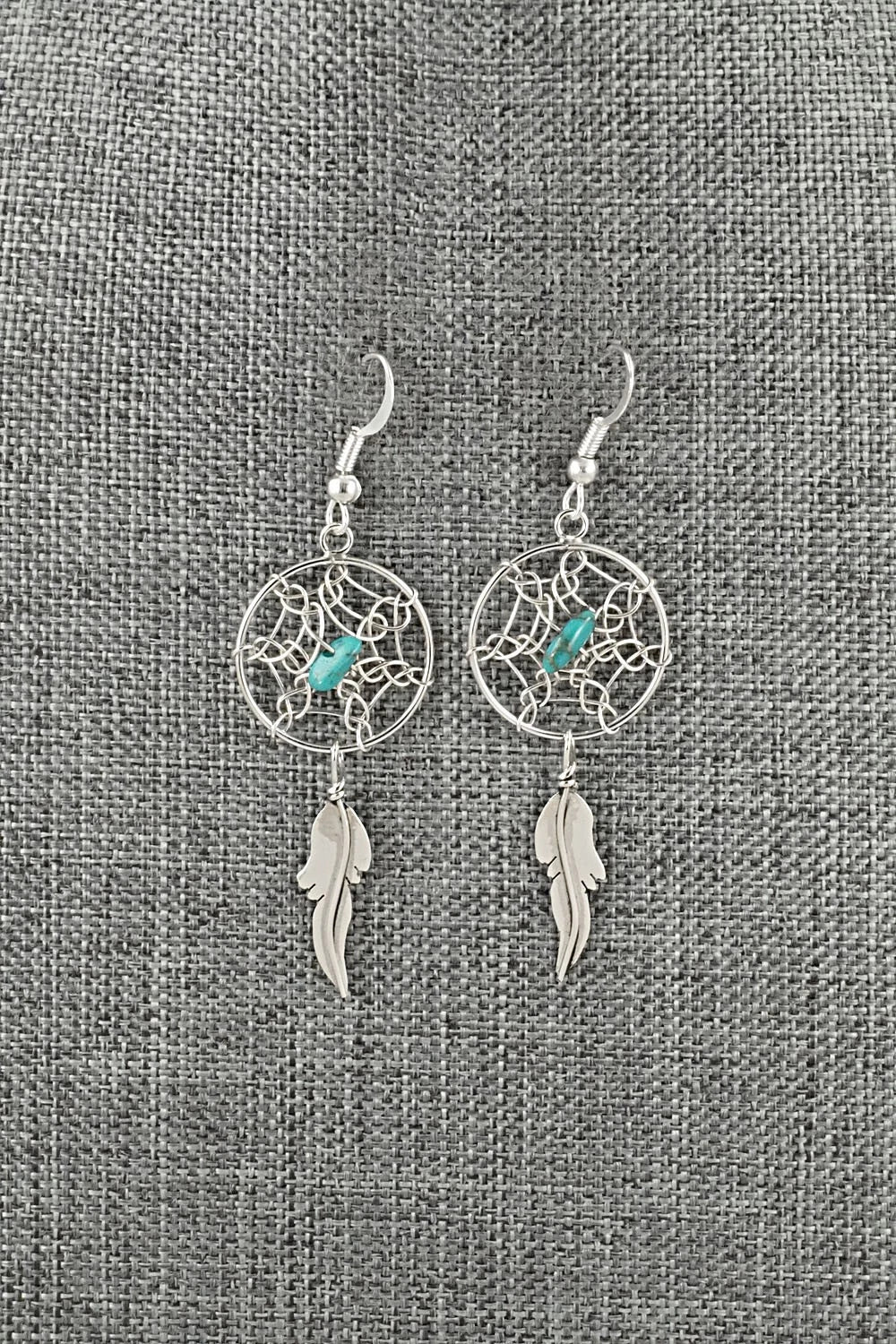 Turquoise & Sterling Silver Earrings - Lorenzo Arviso