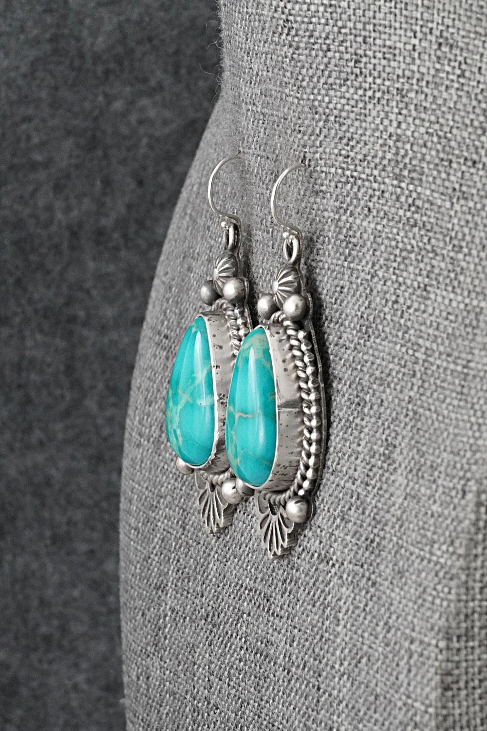 Turquoise & Sterling Silver Earrings - Michael Calladitto