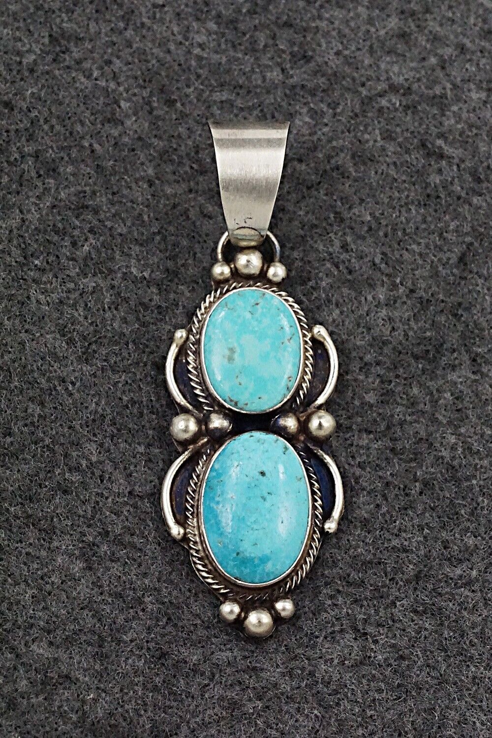 Turquoise & Sterling Silver Pendant - Kathleen Livingston