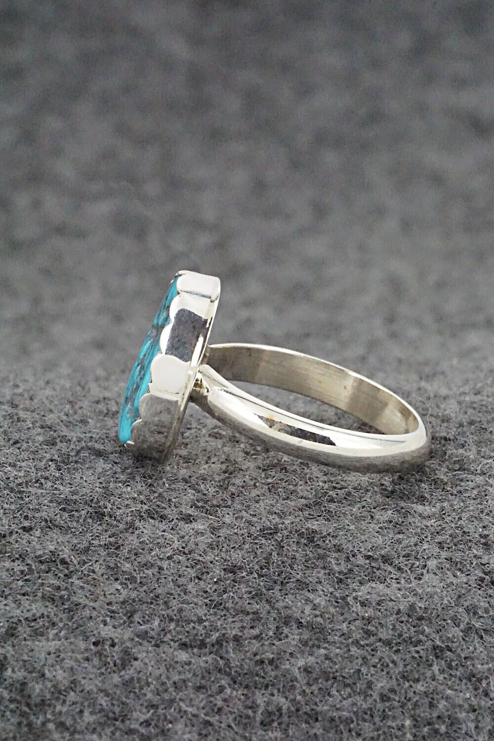 Turquoise & Sterling Silver Ring - Isabelle John - Size 8