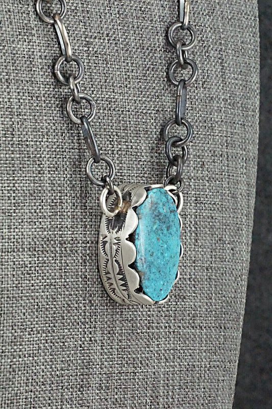 Turquoise & Sterling Silver Necklace - Paul Livingston