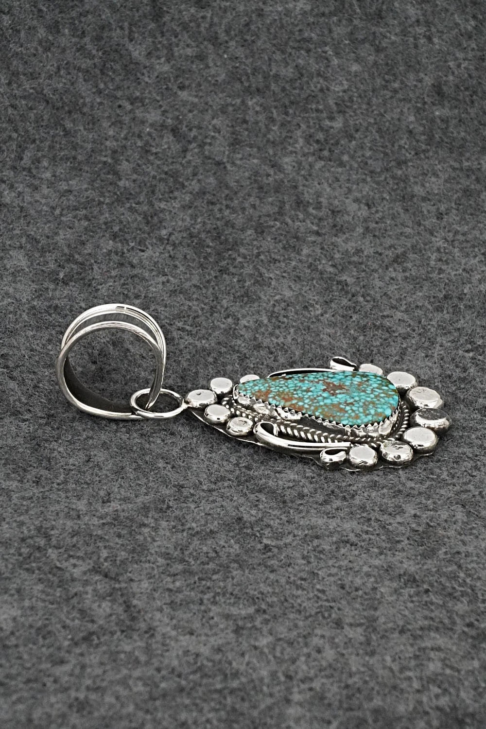 Turquoise & Sterling Silver Pendant - Phil Nez