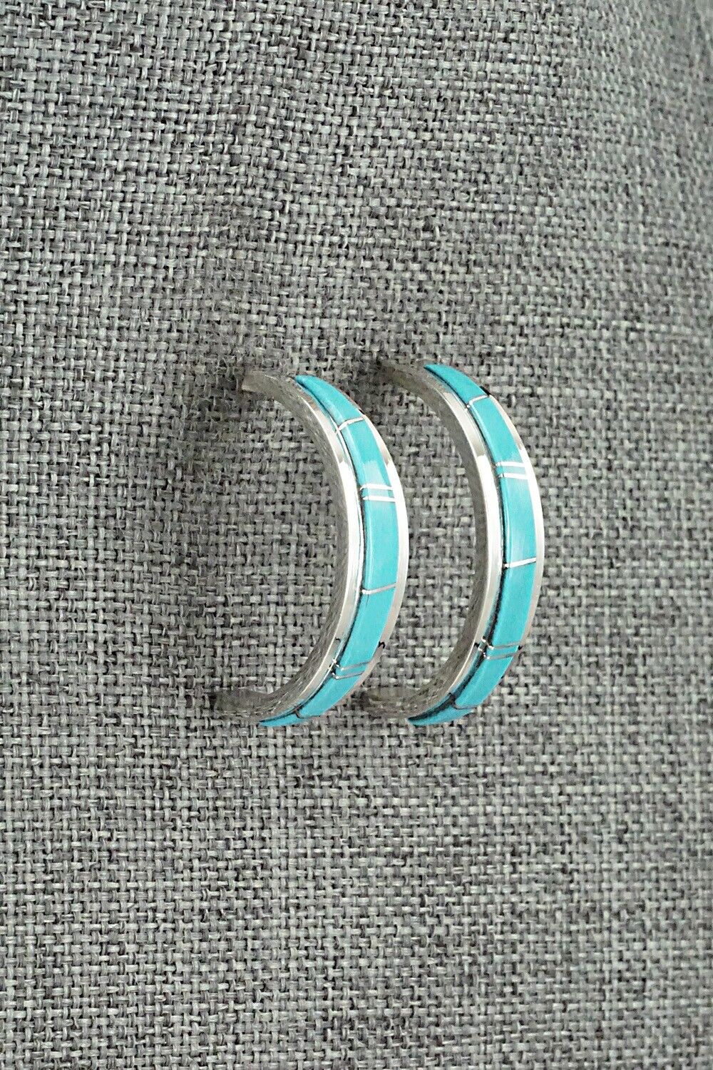 Turquoise & Sterling Silver Earrings - Wilbert Muskett Jr.