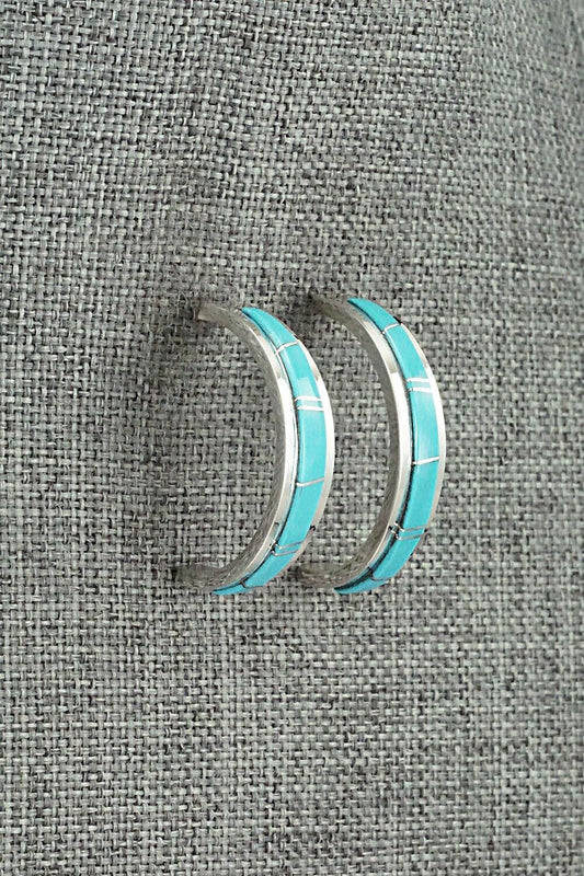 Turquoise & Sterling Silver Earrings - Wilbert Muskett Jr.