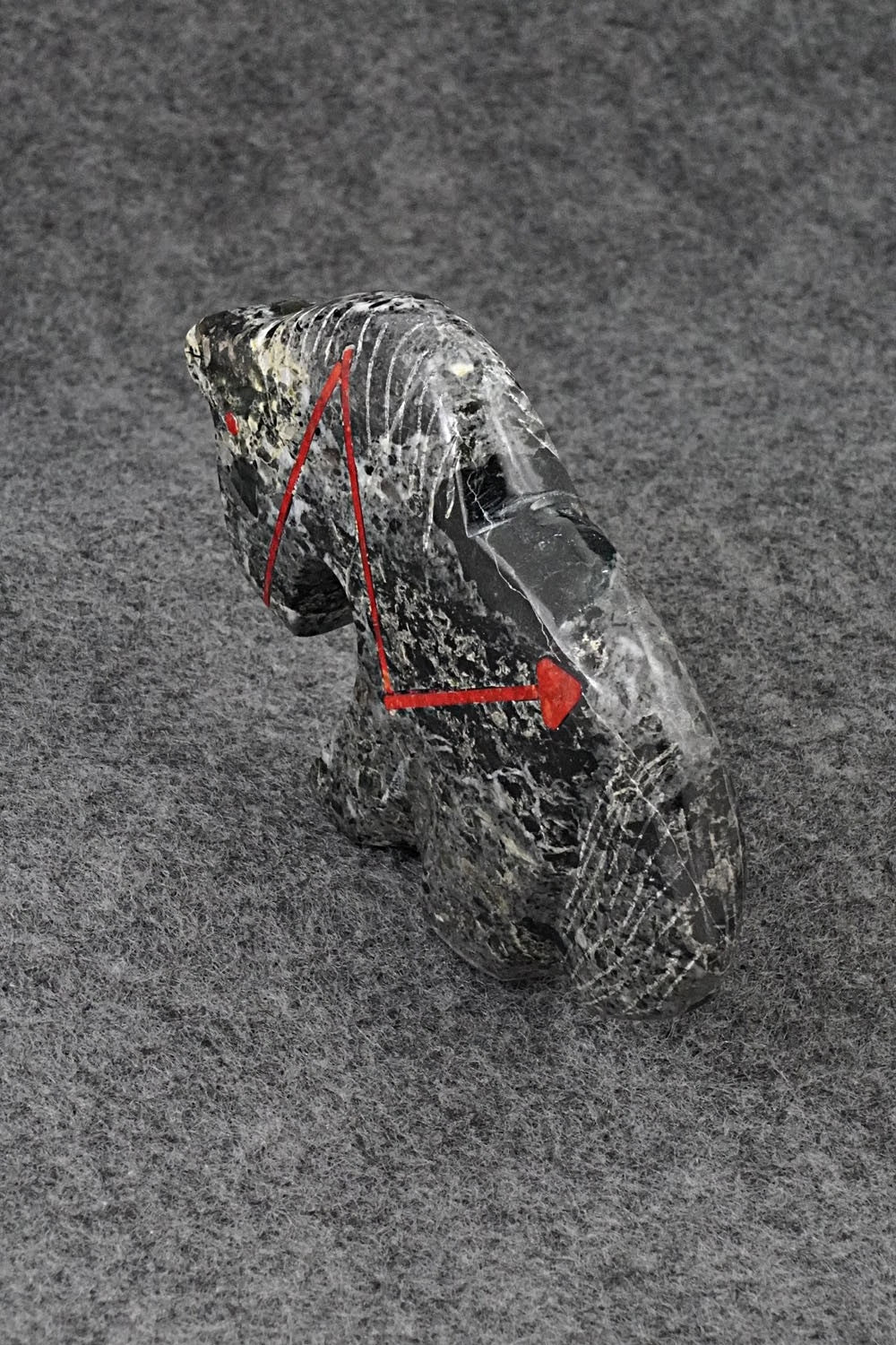 Horse Zuni Fetish Carving - Kenric Laiwakete