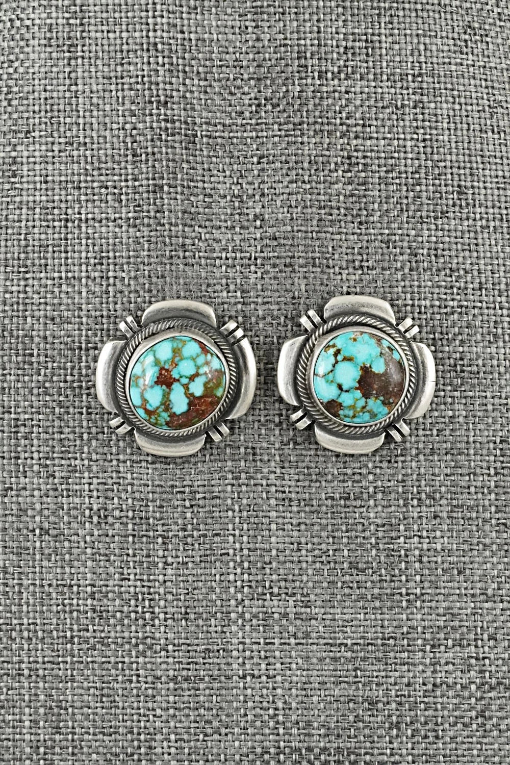Turquoise & Sterling Silver Pendant and Earrings Set - Mark Yazzie