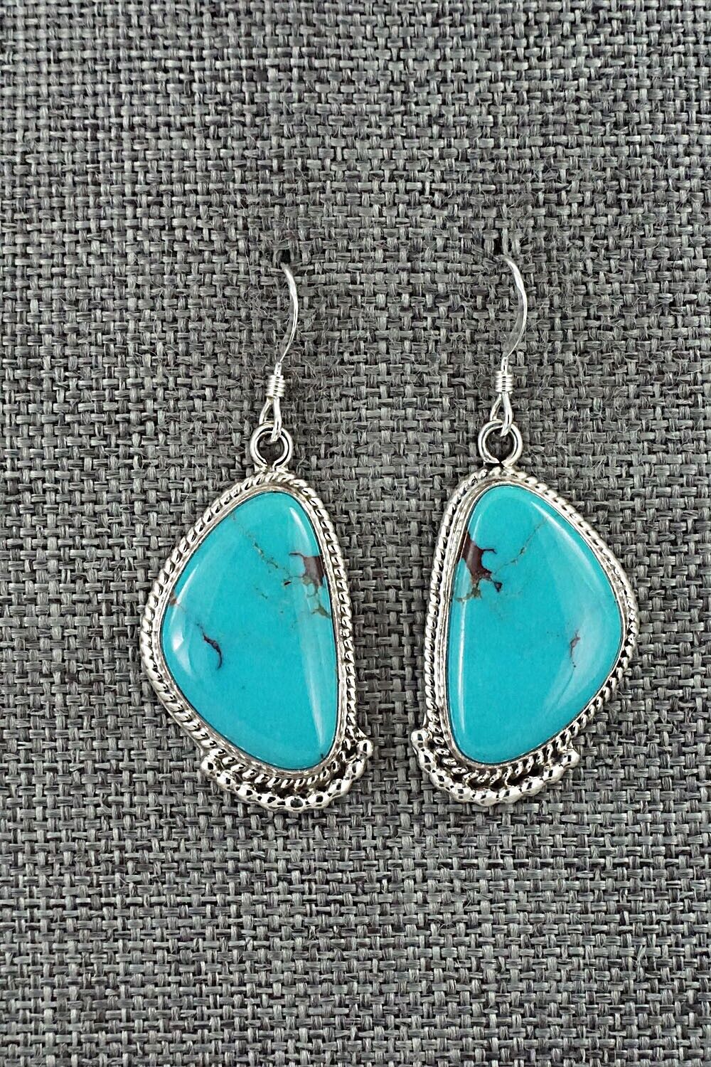 Turquoise & Sterling Silver Earrings - Verley Betone