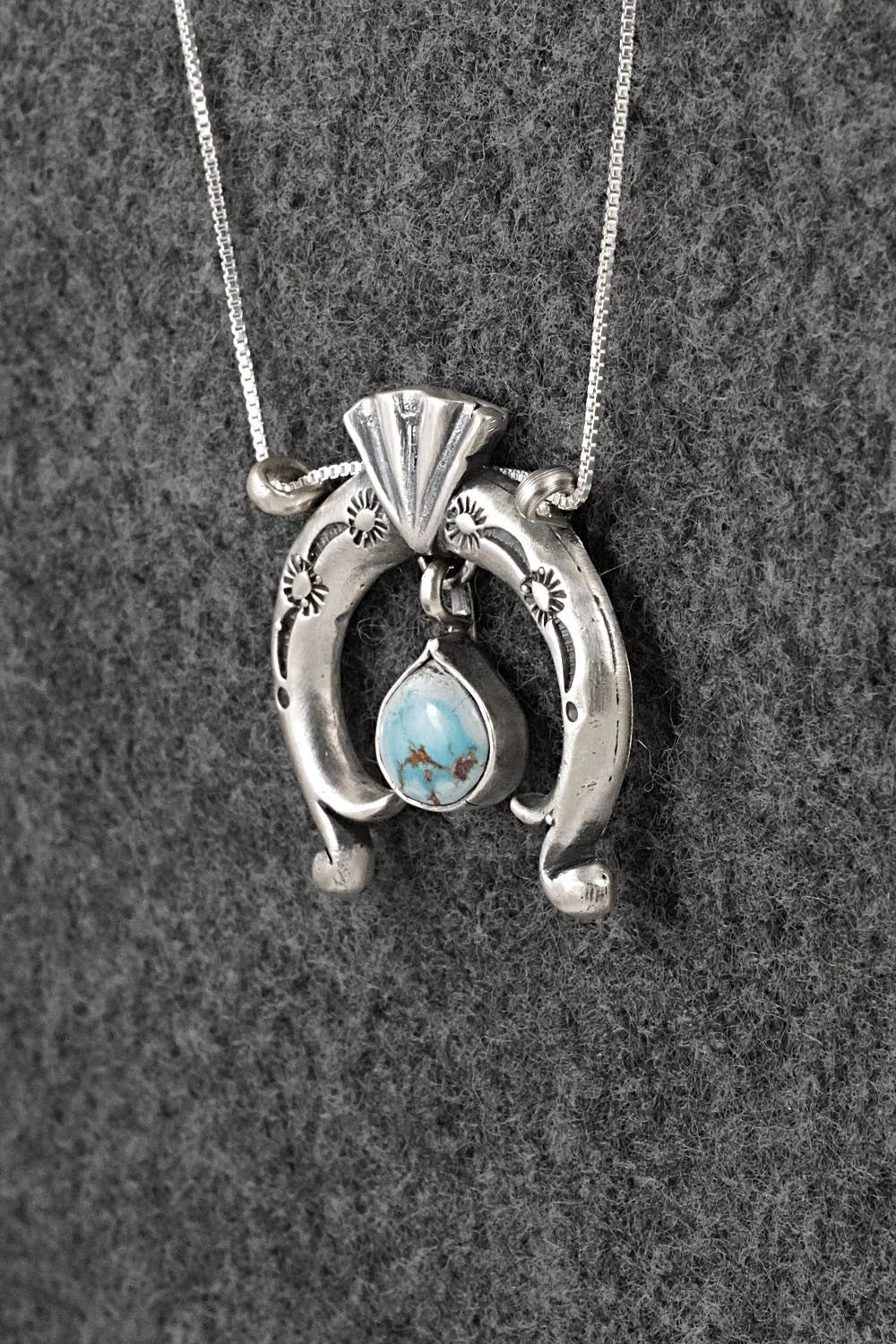 Turquoise & Sterling Silver Necklace - Gary Shorty