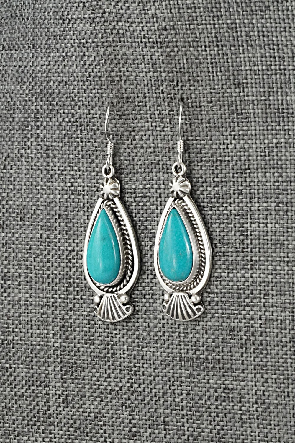 Turquoise & Sterling Silver Earrings - Verley Betone