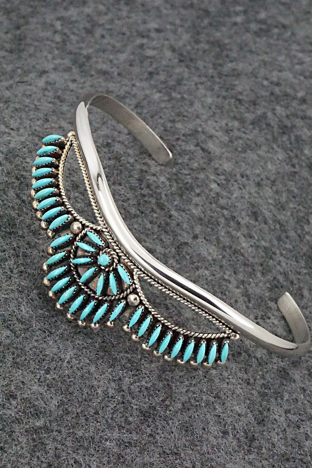 Turquoise & Sterling Silver Bracelet - Stewart Nakatewa