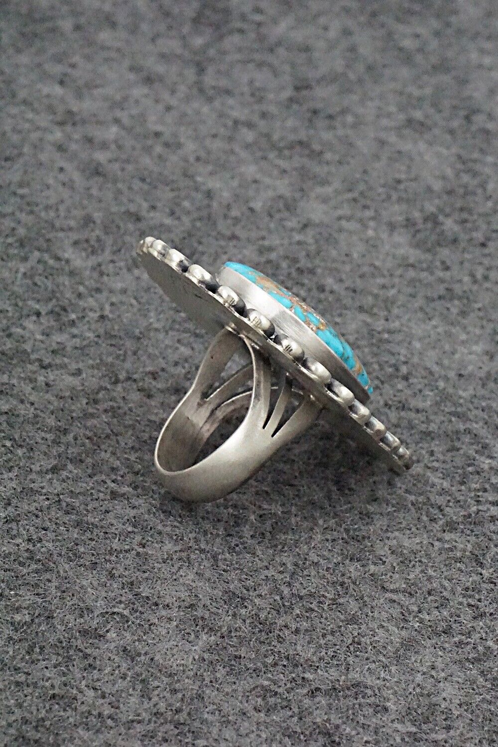 Turquoise & Sterling Silver Ring - Darrin Livingston - Size 8