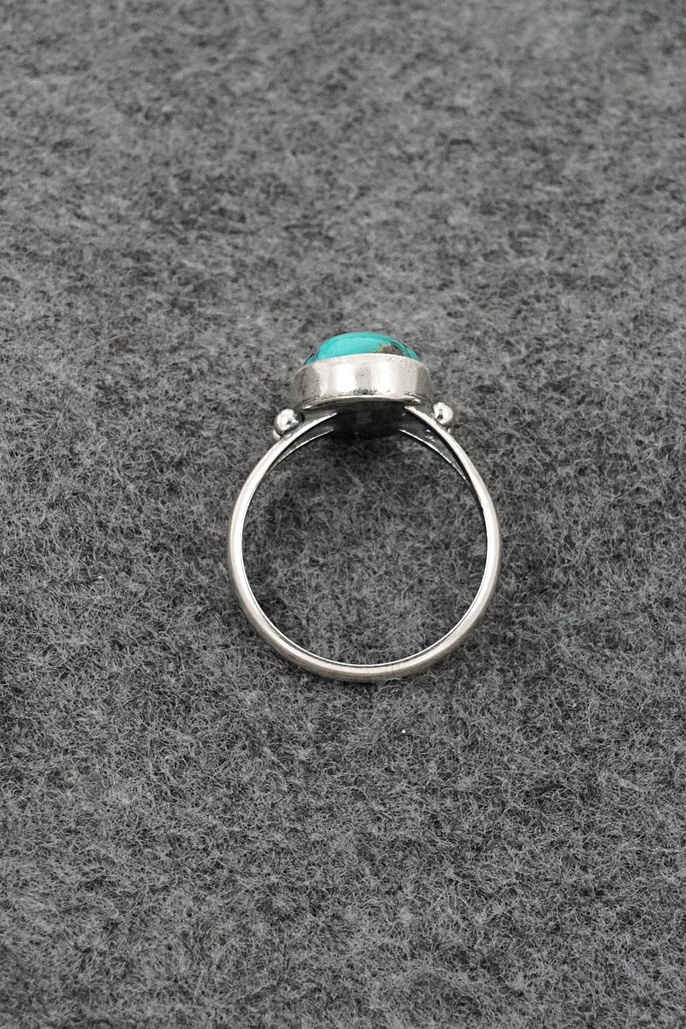 Turquoise and Sterling Silver Ring - Jerryson Henio - Size 8.5