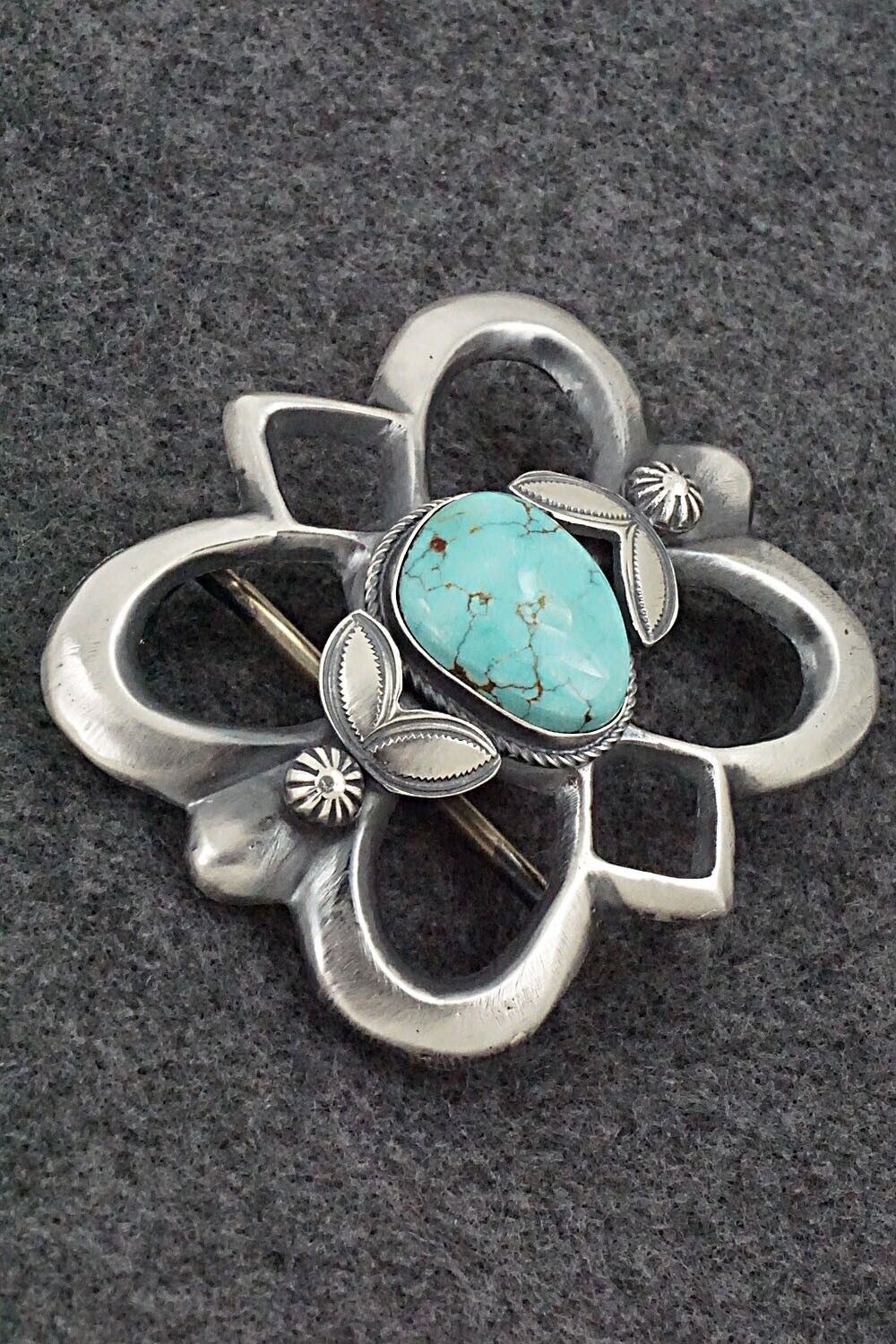 Turquoise & Sterling Silver Belt Buckle - Henry Morgan