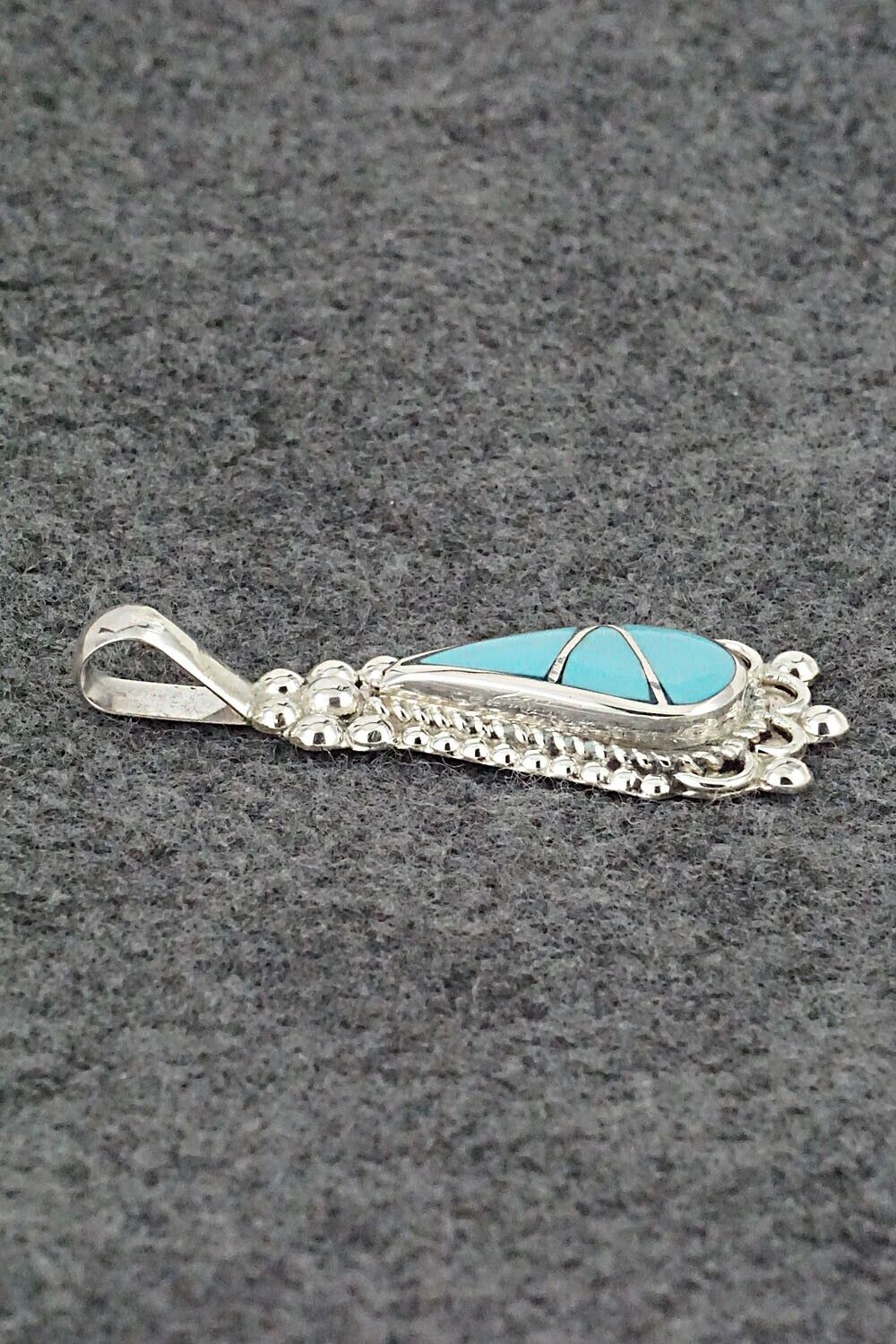 Turquoise & Sterling Silver Pendant - Juanita Yatsatie