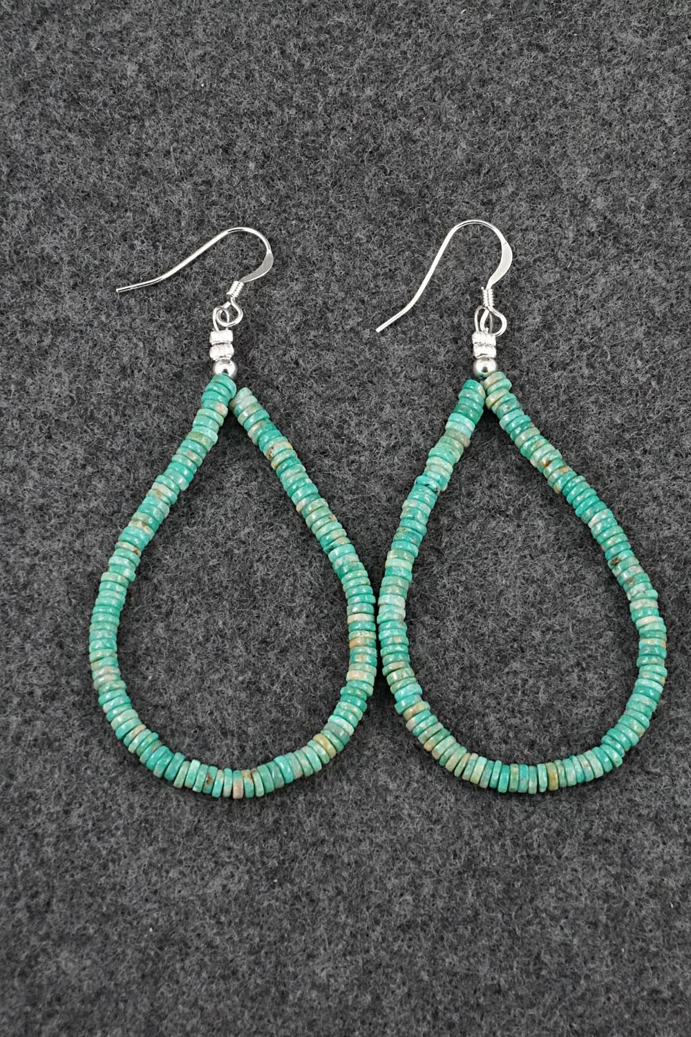 Turquoise & Sterling Silver Earrings - Doreen Jake