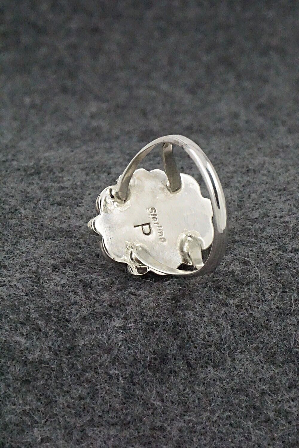 White Buffalo & Sterling Silver Ring - Priscilla Smith - Size 7.75