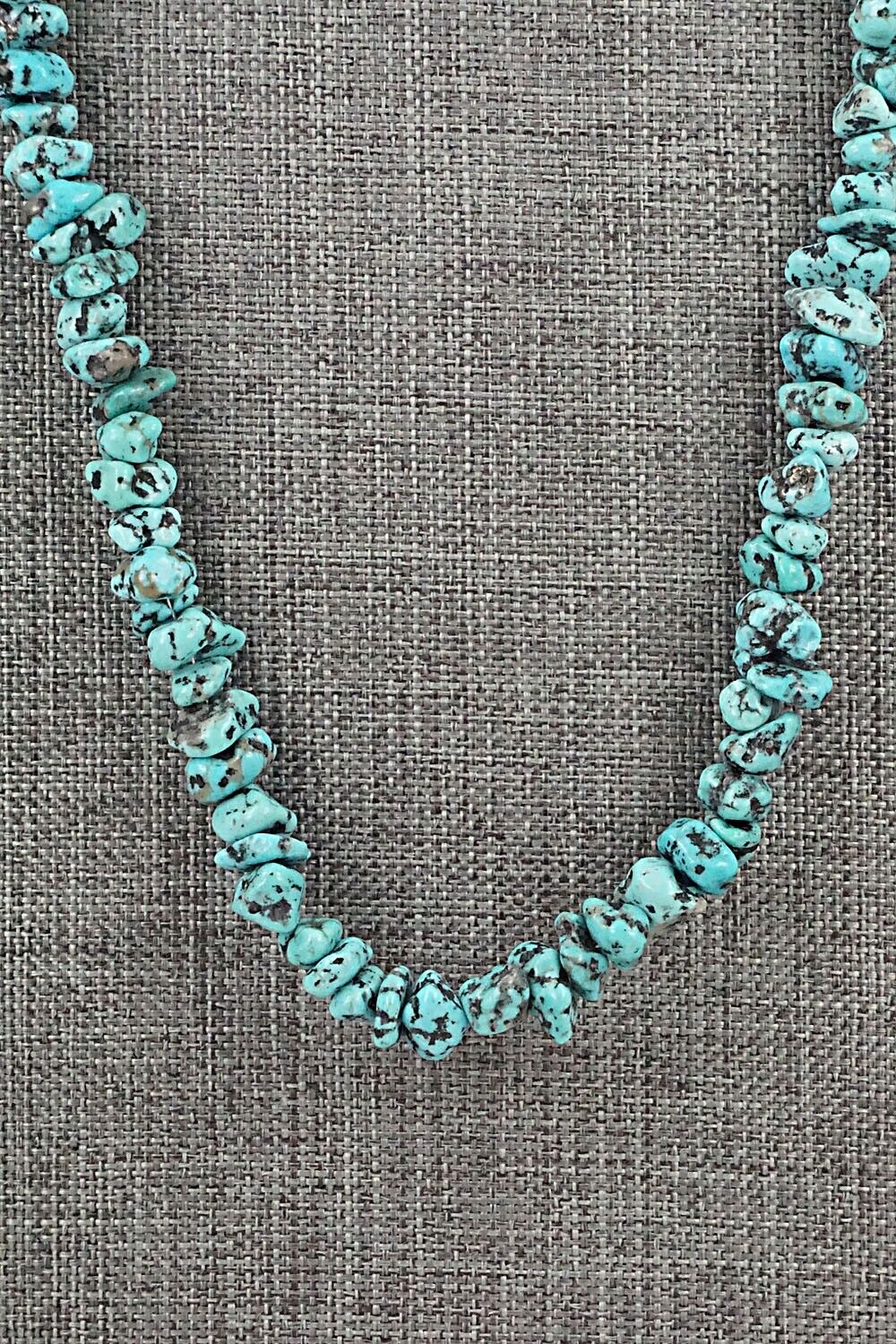 Turquoise & Sterling Silver Necklace 22" - Louise Joe