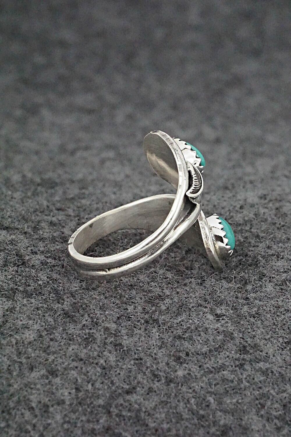 Turquoise & Sterling Silver Ring - Genevieve Francisco - Size 8.5