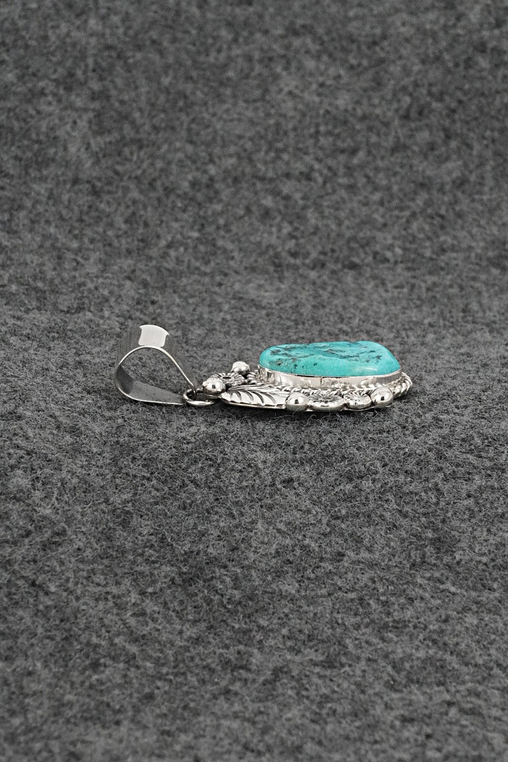 Turquoise & Sterling Silver Pendant - Ella Linkin