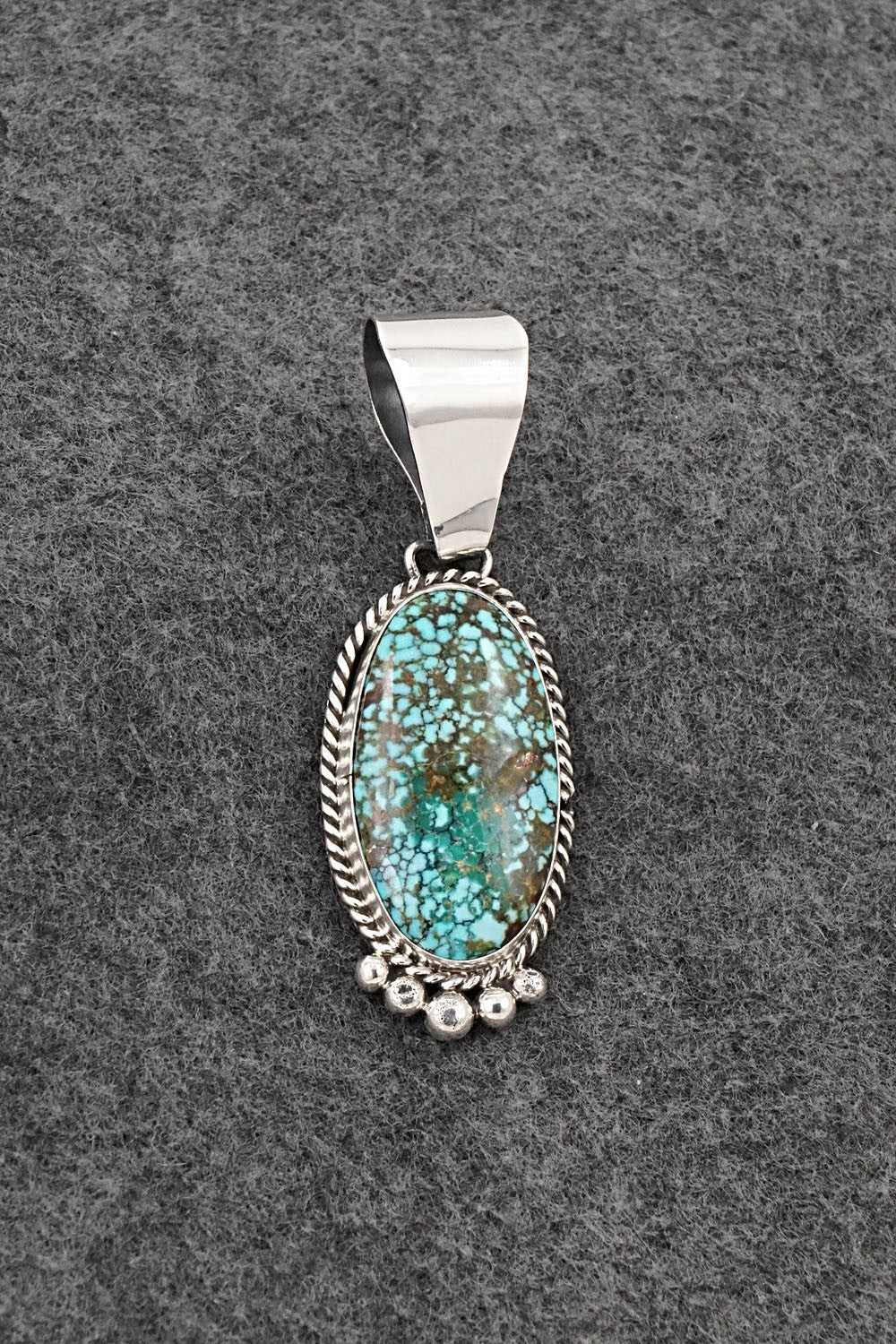 Turquoise & Sterling Silver Pendant - Rena Begay