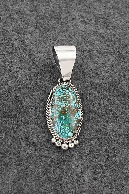 Turquoise & Sterling Silver Pendant - Rena Begay