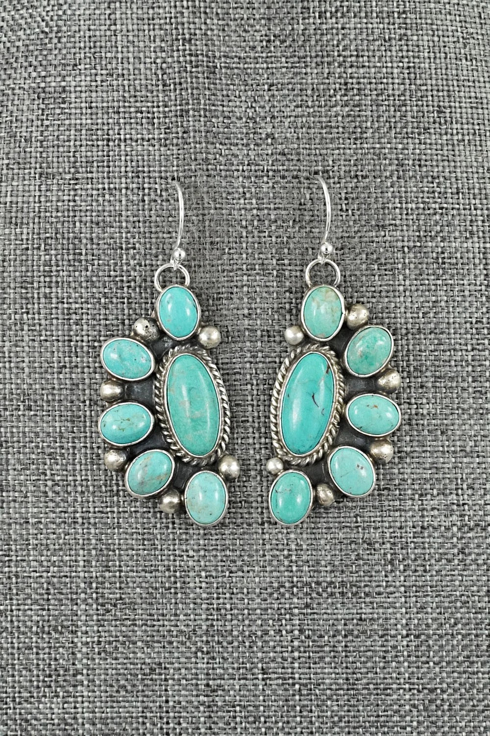 Turquoise & Sterling Silver Earrings - Kathleen Livingston