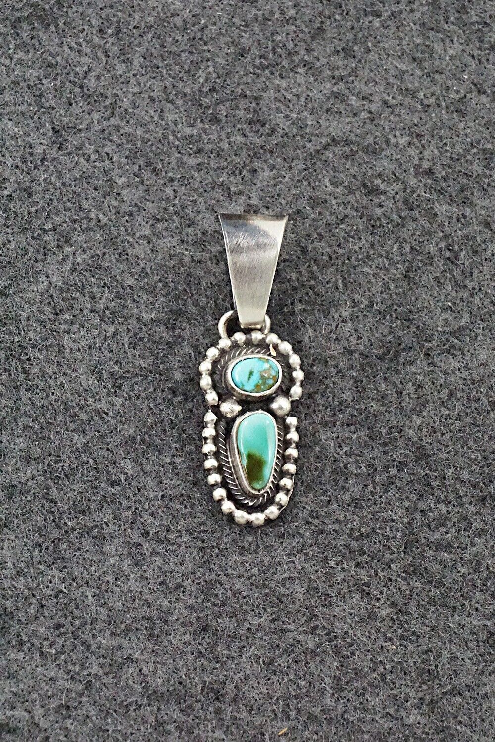 Turquoise & Sterling Silver Pendant - Darrin Livingston