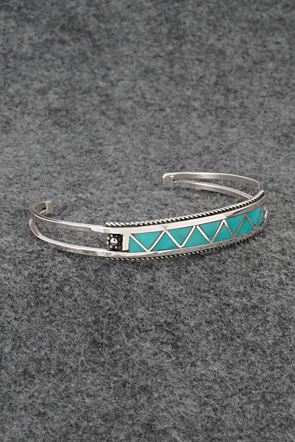 Turquoise & Sterling Silver Bracelet - Claudine Haloo