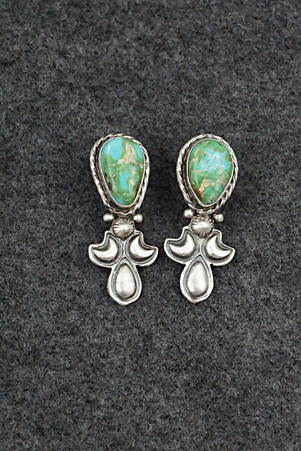 Turquoise & Sterling Silver Squash Blossom Set - Adrienne Gordon