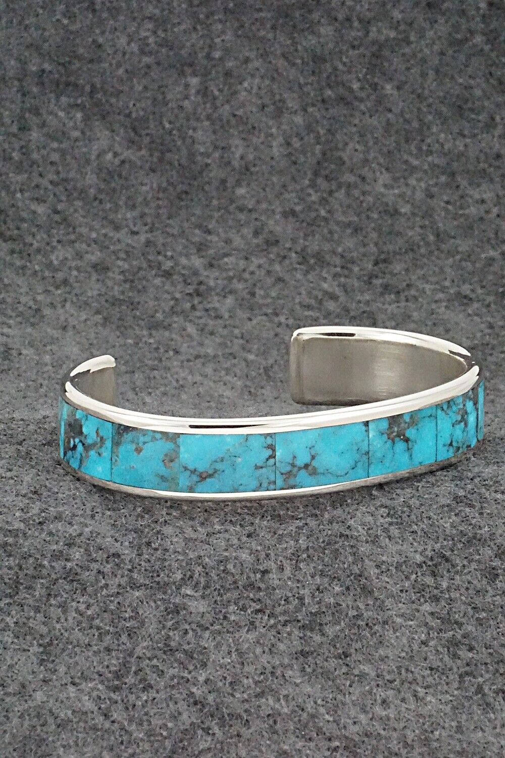 Turquoise & Sterling Silver Inlay Bracelet - Larry Loretto