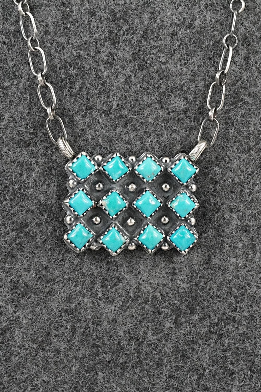 Turquoise & Sterling Silver Necklace - Melissa Anderson