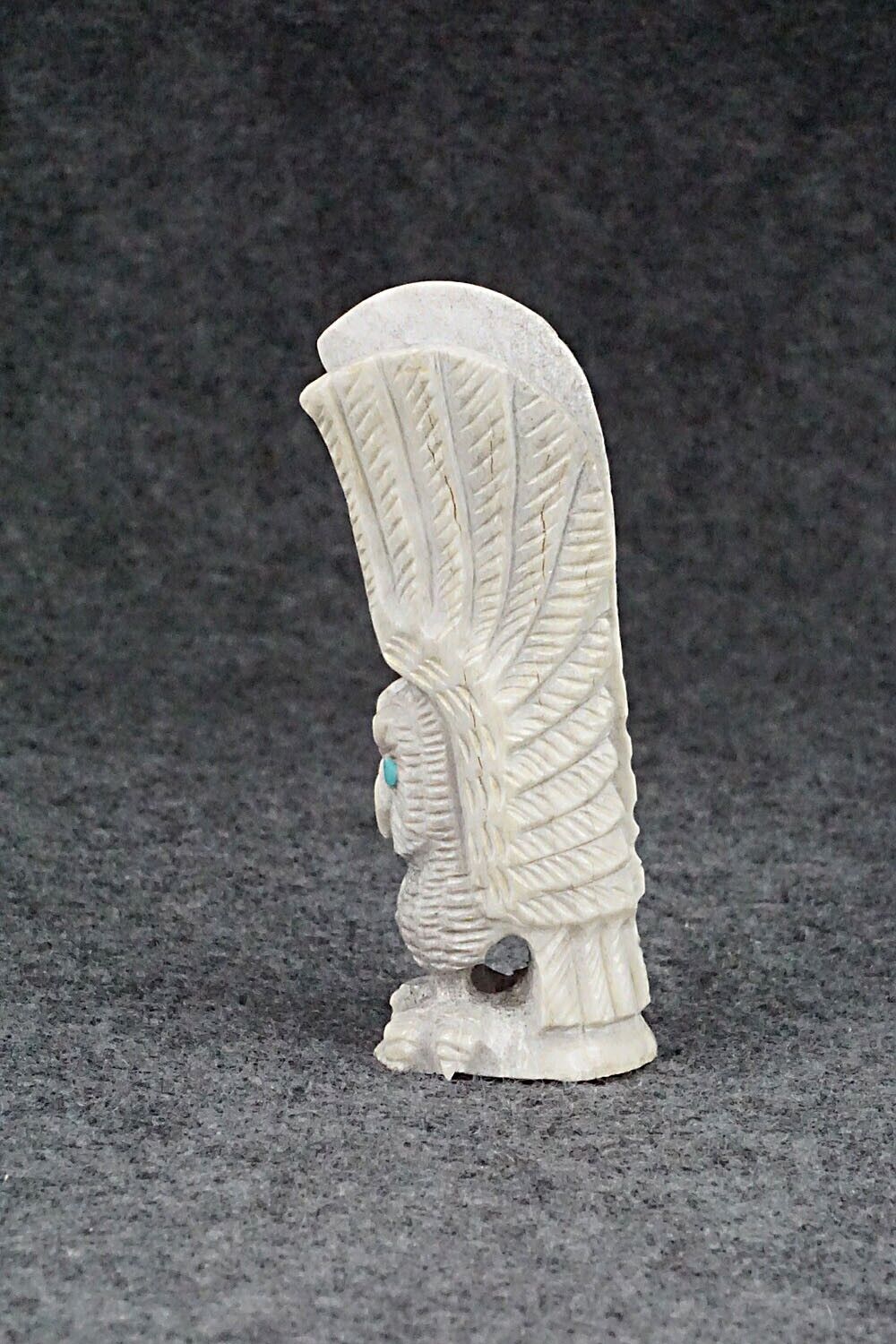 Owl Zuni Fetish Carving - Garrick Weeka